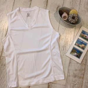 White Mesh Workout Tank Med/Lrg